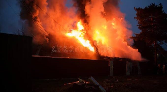 Late-night fire destroys three containerised shops in Kwara